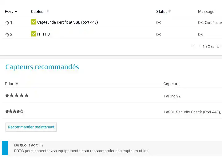 Interface PRTG illustrant la simplicité d'utilisation de l'outil de monitoring au quotidien